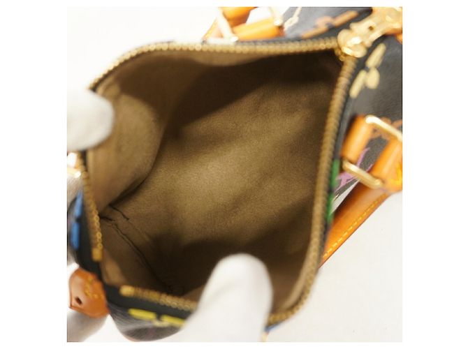 Borsa a mano Louis Vuitton Monogram Multicolor Mini Speedy Nero - vista 4