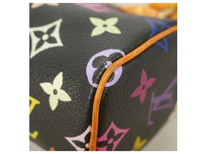Borsa a mano Louis Vuitton Monogram Multicolor Mini Speedy Nero - vista 6