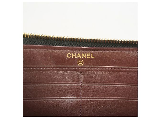 Portafoglio lungo Chanel nero in vitello martellato - vista 4