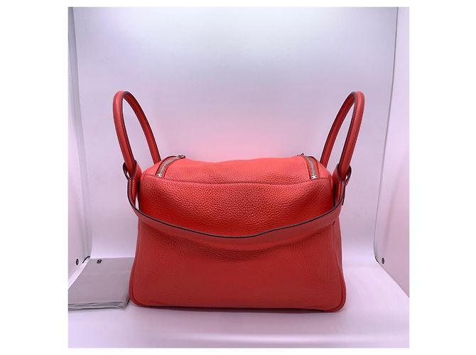 Borsa Hermès Lindy 30 Rosa Jaipur Rosso - vista 2
