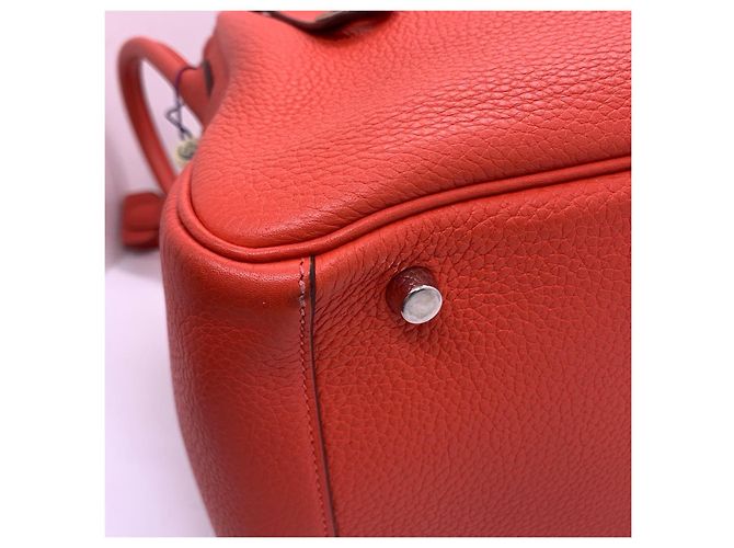 Borsa Hermès Lindy 30 Rosa Jaipur Rosso - vista 6