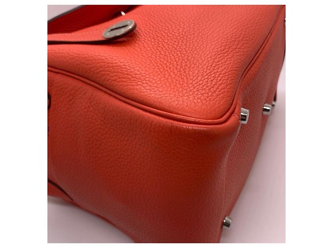 Borsa Hermès Lindy 30 Rosa Jaipur Rosso - vista 7