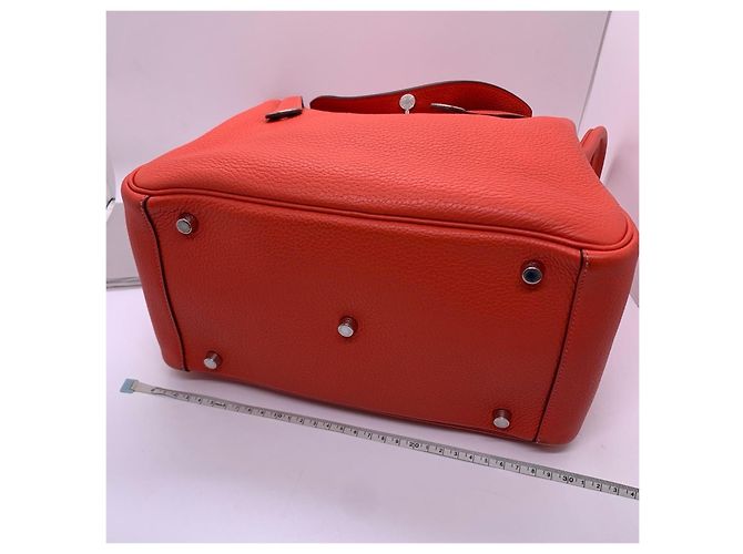 Borsa Hermès Lindy 30 Rosa Jaipur Rosso - vista 8