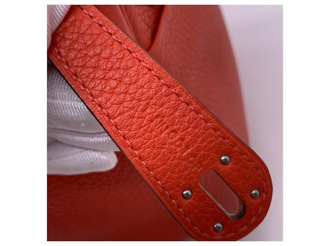 Borsa Hermès Lindy 30 Rosa Jaipur Rosso - vista 9