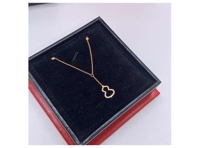 Autre Marque Collana Qeelin Kirin Petite Wulu in Oro 18k e Diamanti D'oro - vista 3