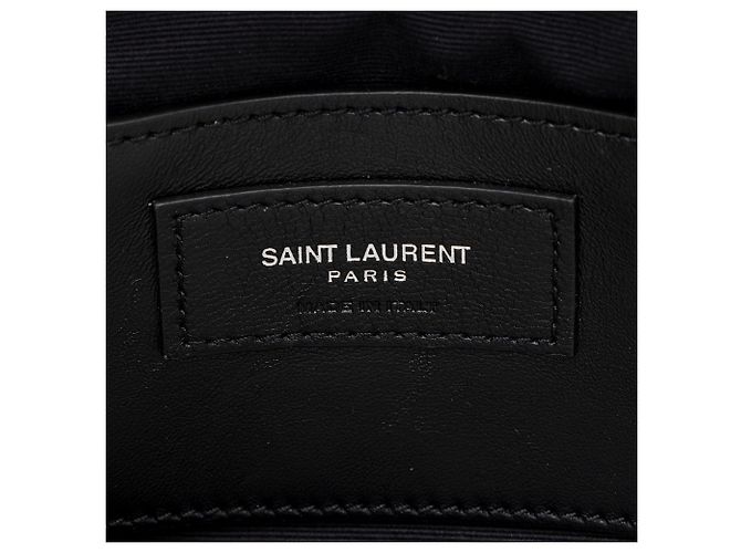 Borsa a tracolla Soft Medium in pelle di vitello matelassé con monogramma Saint Laurent Nero - vista 7