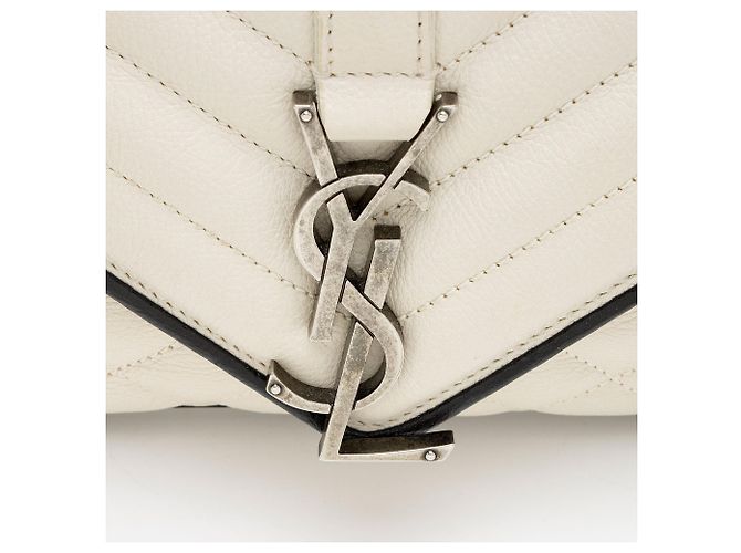 Borsa a tracolla Soft Medium in pelle di vitello matelassé con monogramma Saint Laurent Nero - vista 9
