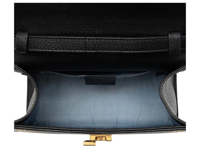 Gucci Calfskin Bee & Star Sylvie Mini Top Handle Nero - vista 7