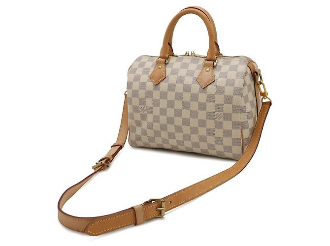 Borsa Louis Vuitton Speedy Bandouliere Marrone Beige - vista 2