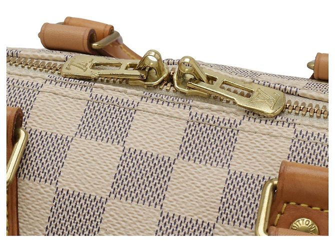 Borsa Louis Vuitton Speedy Bandouliere Marrone Beige - vista 5