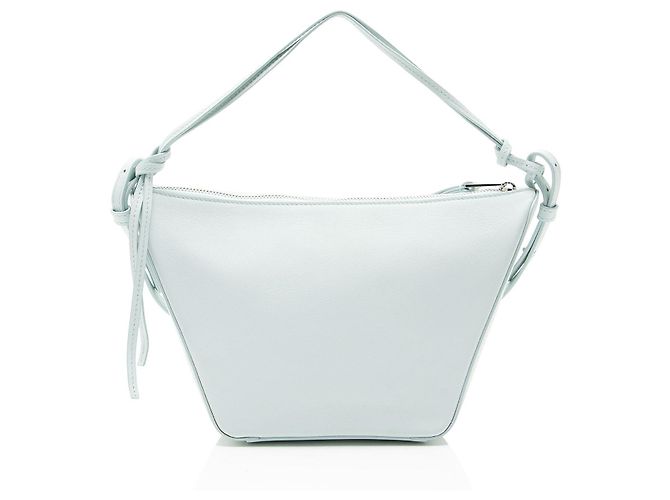 Borsa a tracolla Mini Hammock in pelle di vitello Loewe Blu - vista 3