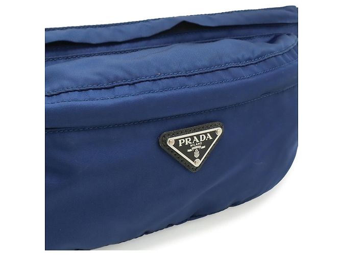 Prada Gürteltasche mit Triangle-Logo Blau - Ansicht 8