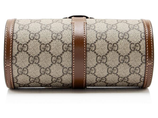 Custodia da viaggio per orologi Gucci GG Supreme Retro Marrone Beige - vista 3