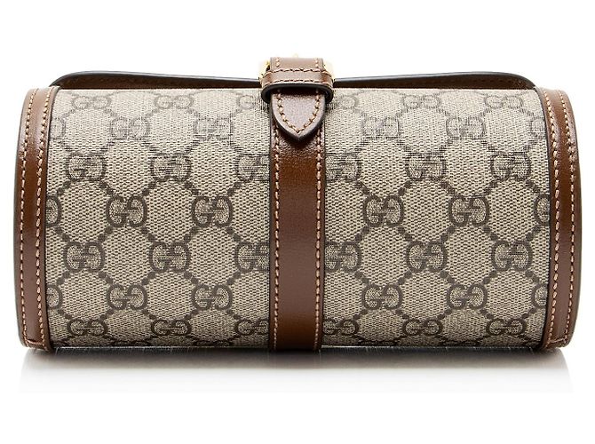 Custodia da viaggio per orologi Gucci GG Supreme Retro Marrone Beige - vista 4