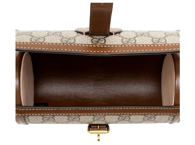 Custodia da viaggio per orologi Gucci GG Supreme Retro Marrone Beige - vista 5