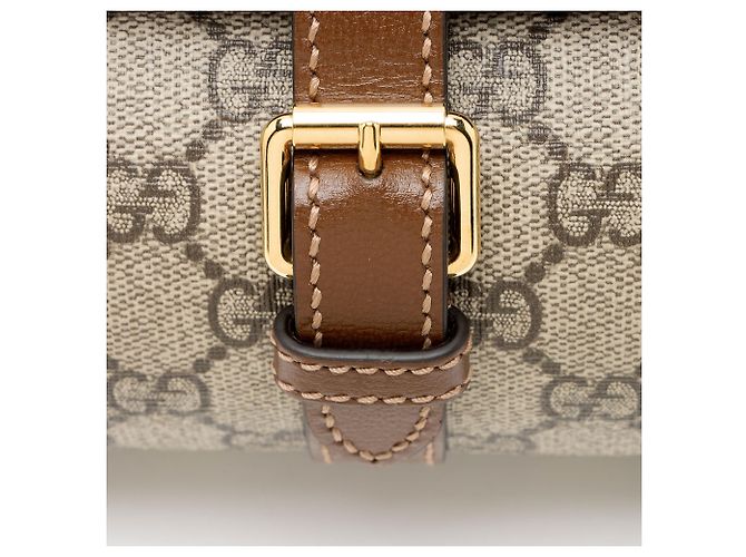 Custodia da viaggio per orologi Gucci GG Supreme Retro Marrone Beige - vista 9