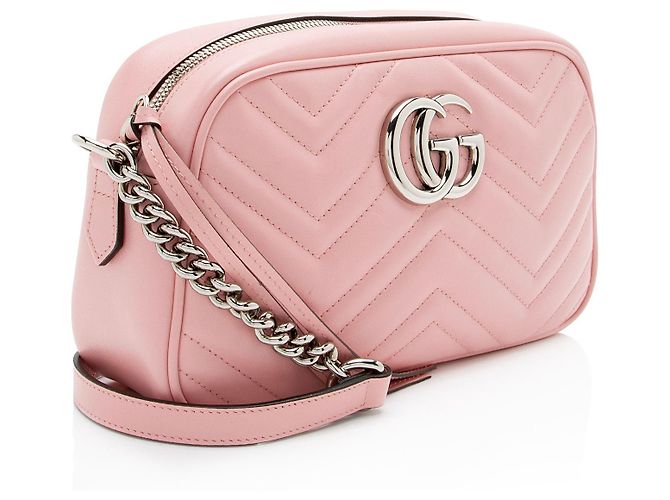 Borsa piccola GG Marmont in pelle matelassé Gucci Rosa - vista 2