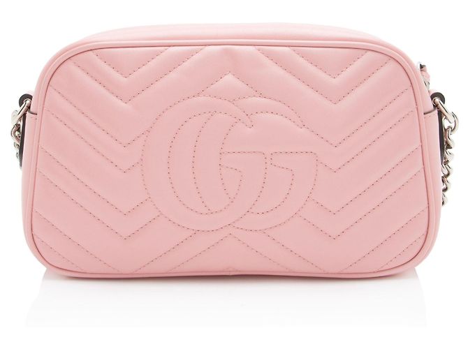 Borsa piccola GG Marmont in pelle matelassé Gucci Rosa - vista 3