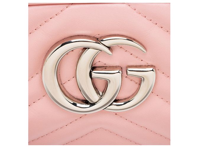 Borsa piccola GG Marmont in pelle matelassé Gucci Rosa - vista 9
