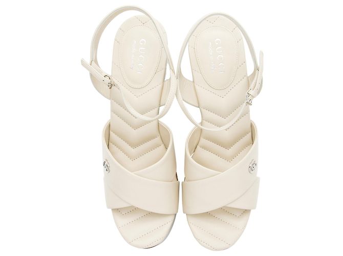 Sandali platform Charlotte in pelle Nappa Gucci - Size 9 / 39 Marrone - vista 4