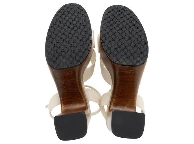 Sandali platform Charlotte in pelle Nappa Gucci - Size 9 / 39 Marrone - vista 5