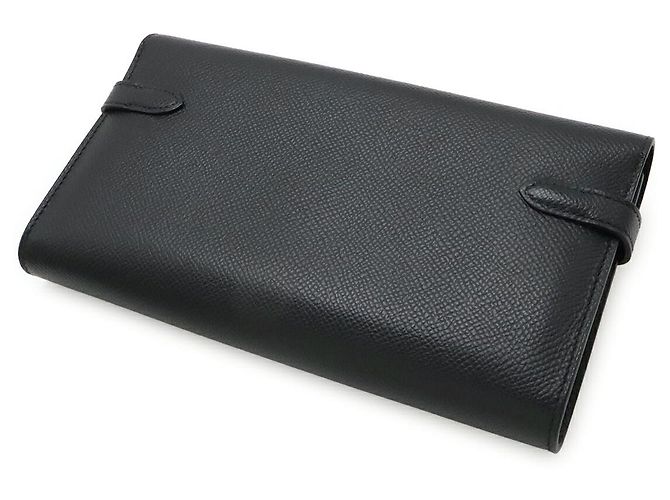 Hermès Portafoglio Hermes Kelly Long Nero - vista 2