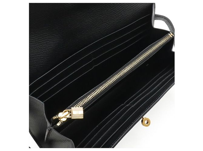 Hermès Portafoglio Hermes Kelly Long Nero - vista 5