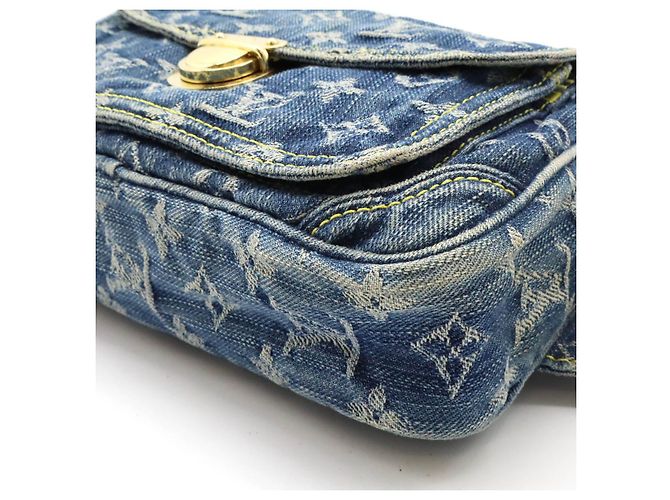 Louis Vuitton Monogram Denim Gürteltasche Blau - Ansicht 3