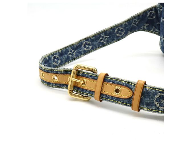 Louis Vuitton Monogram Denim Gürteltasche Blau - Ansicht 7