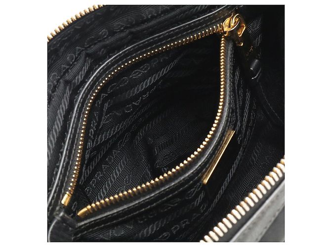Prada Borsa crossbody con logo triangolare Nero - vista 7