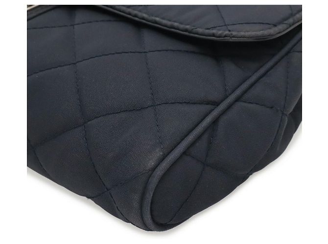 Borsa a tracolla con catena Prada Blu - vista 3