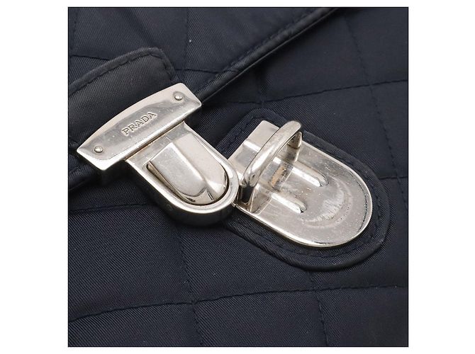 Borsa a tracolla con catena Prada Blu - vista 5