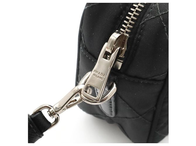 Bolsa tiracolo Prada com logótipo triangular Preto - vista 5