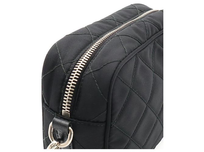 Bolsa tiracolo Prada com logótipo triangular Preto - vista 6
