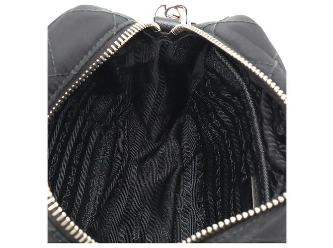 Bolsa tiracolo Prada com logótipo triangular Preto - vista 7