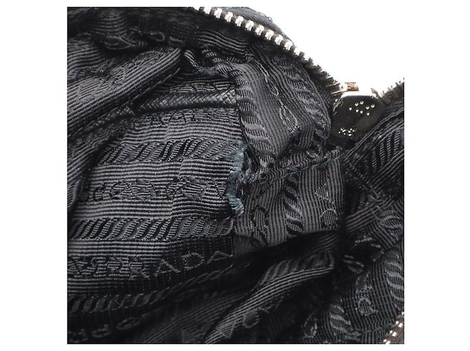 Bolsa tiracolo Prada com logótipo triangular Preto - vista 9