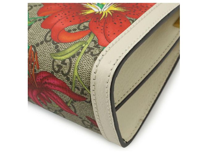 Borsa a tracolla con catena Gucci Ophidia GG Flora Multicolore - vista 3