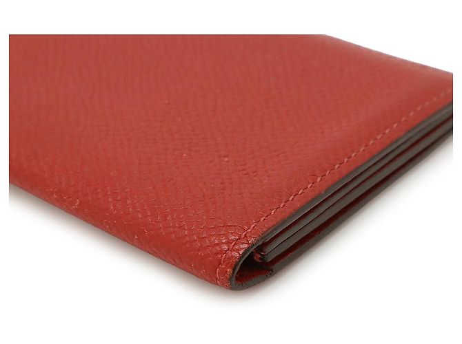 Tarjetero Hermès Rojo de Piel de Vitello Pony Roja - vista 3