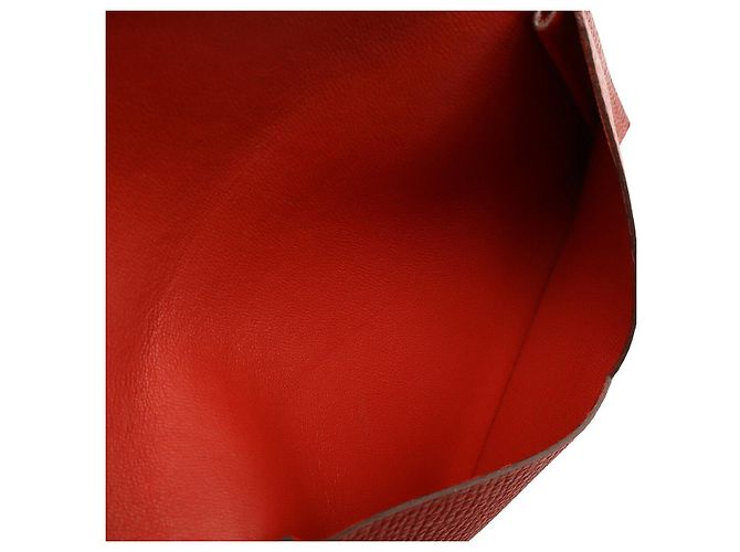 Tarjetero Hermès Rojo de Piel de Vitello Pony Roja - vista 6