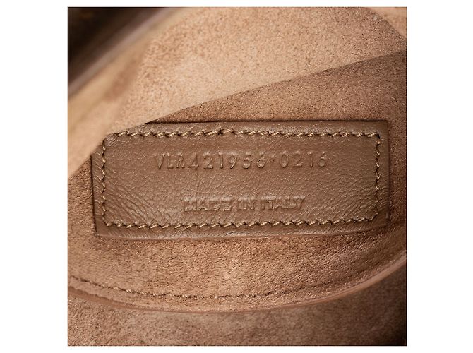 Saint Laurent Suede Kim Crossbody Marrone Beige - vista 6