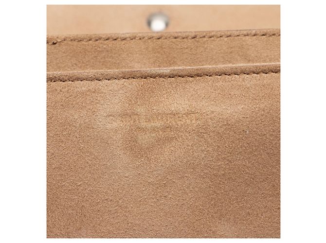 Saint Laurent Suede Kim Crossbody Marrone Beige - vista 9
