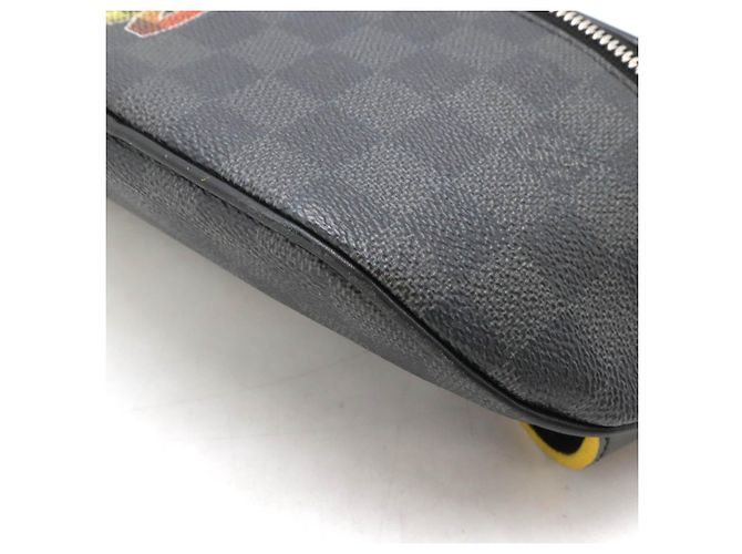 Borsello da cintura Louis Vuitton Damier Graphite Giallo - vista 3