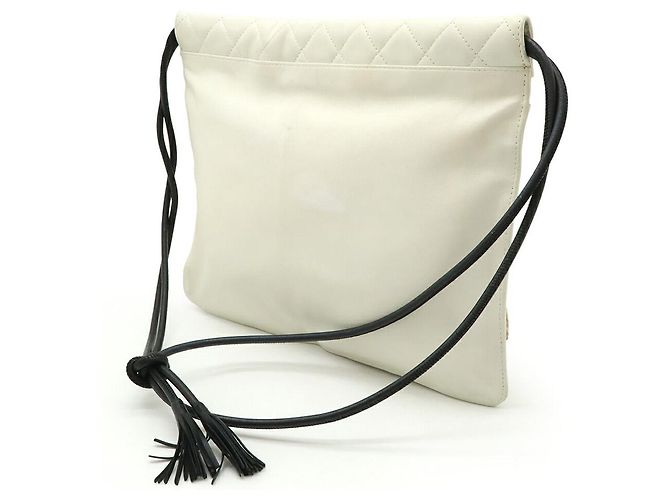 Borsa a tracolla Chanel Cambon Line Bianco - vista 2