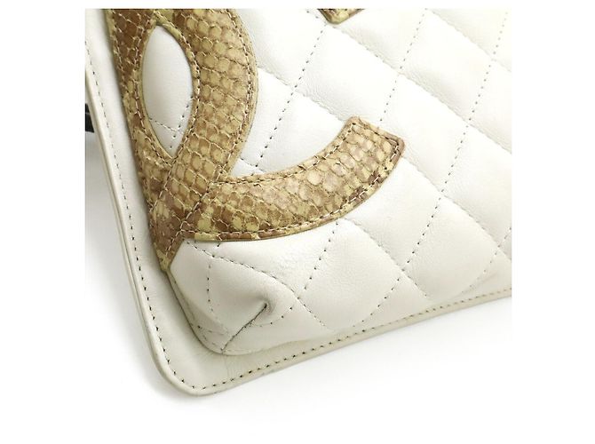 Borsa a tracolla Chanel Cambon Line Bianco - vista 8