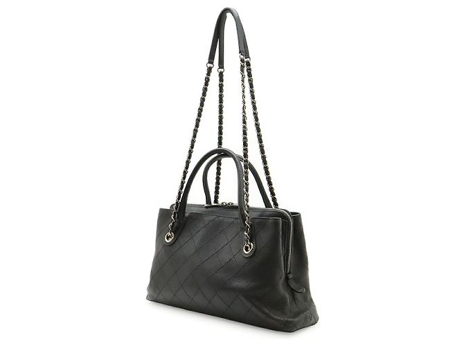 Borsa a tracolla con catena 2-Way Chanel Matelasse Nero - vista 2