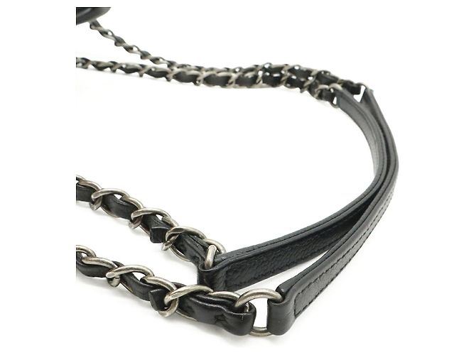 Borsa a tracolla con catena 2-Way Chanel Matelasse Nero - vista 4