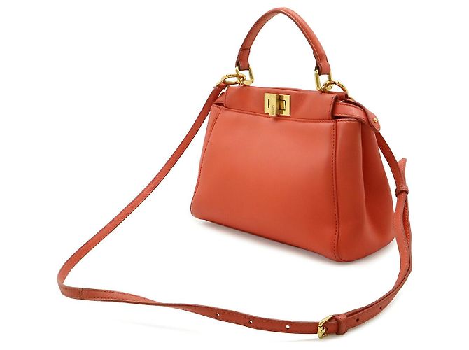 Borsa a tracolla Fendi Mini Peekaboo Rosa - vista 2