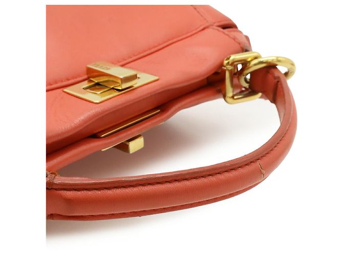 Borsa a tracolla Fendi Mini Peekaboo Rosa - vista 4