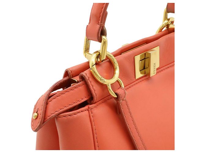 Borsa a tracolla Fendi Mini Peekaboo Rosa - vista 5