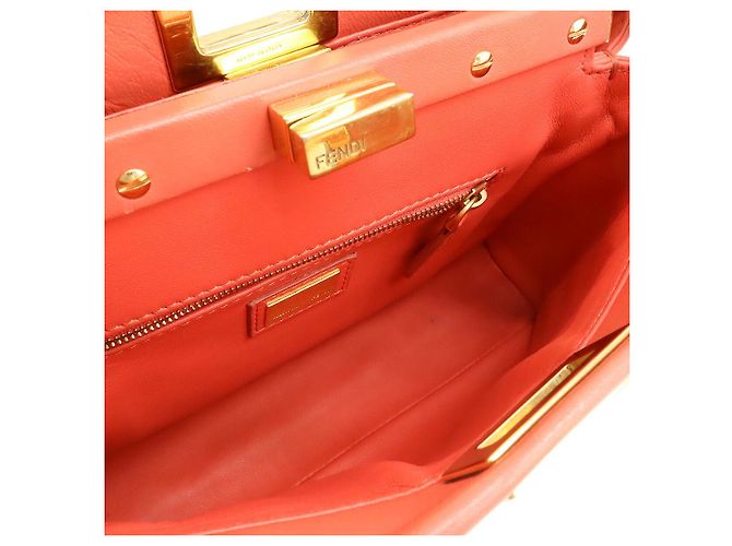 Borsa a tracolla Fendi Mini Peekaboo Rosa - vista 7